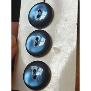 Vintage Lidz Bros Navy Blue Iridescent Buttons Size 30 3/4 Inch Set of 3
